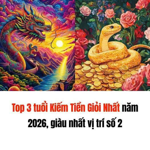 Top 3 tuổi Kiếm Tiền Giỏi Nhất năm 2026, giàu nhất vị trí số 2