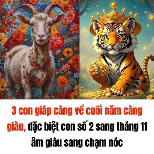3 con giáp càng về cuối năm càng giàu, đặc biệt con số 2 sang tháng 11 âm giàu sang chạm nóc