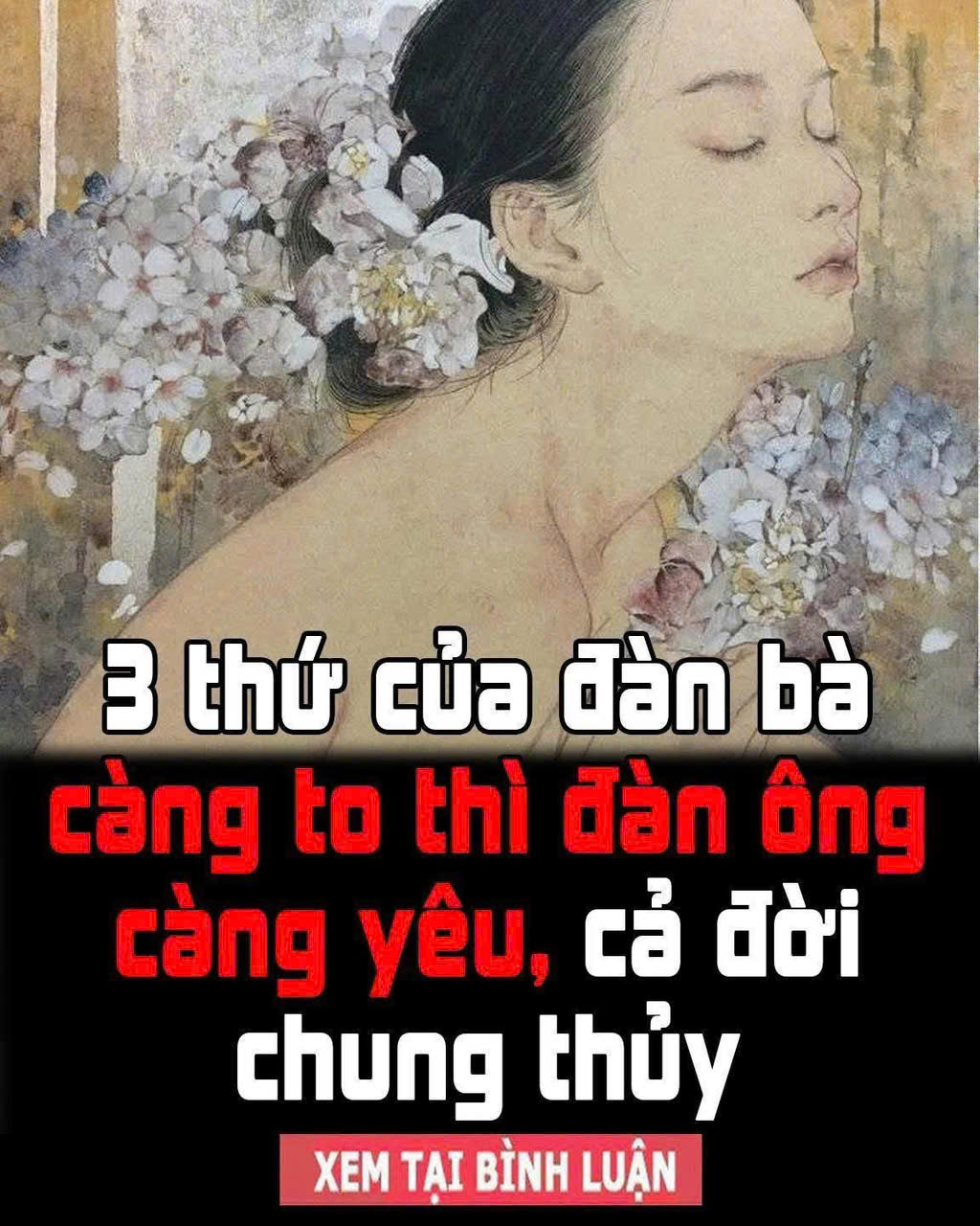 3 thứ của đàn bà càng to thì đàn ông càng yêu, cả đời chung thủy