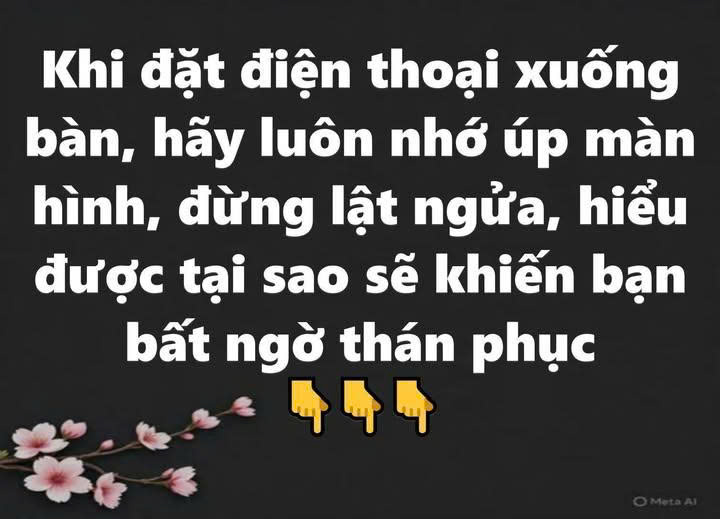 Khi đặt điện thoại xuống bàn, hãy luôn nhớ úp màn hình, đừng lật ngửa, hiểu được tại sao sẽ khiến bạn bất ngờ thán phục