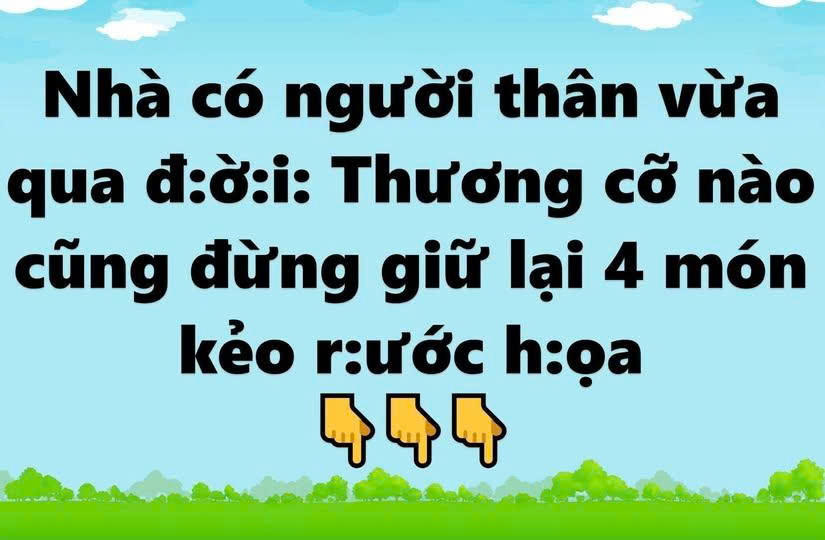 Gia đình có người qua đời, không nên để lại di vật này cho con cháu