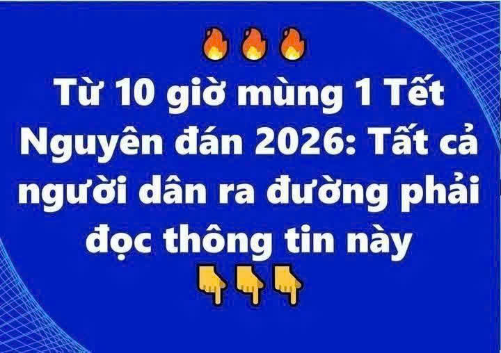 Từ 10 giờ mùng 1 Tết Nguyên đán 2026